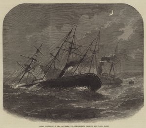Colisión Fatal en el Mar entre los Barcos de Vapor Jesmond y Lord Elgin de Henry Spernon Tozer